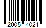Barcode 20054021