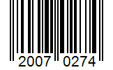 Barcode 20070274