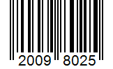 Barcode 20098025