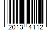 Barcode 20134112