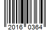 Barcode 20160364