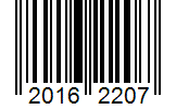 Barcode 20162207