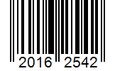 Barcode 20162542