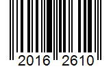 Barcode 20162610