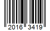 Barcode 20163419