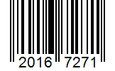 Barcode 20167271