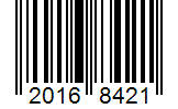 Barcode 20168421