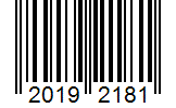 Barcode 20192181