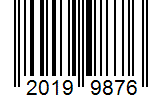 Barcode 20199876