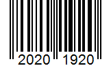 Barcode 20201920