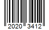 Barcode 20203412