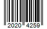 Barcode 20204259