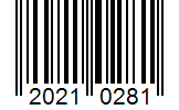 Barcode 20210281