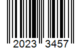 Barcode 20233457