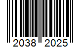 Barcode 20382025
