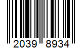Barcode 20398934
