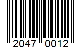 Barcode 20470012