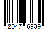 Barcode 20476939