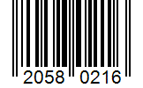 Barcode 20580216