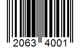 Barcode 20634001