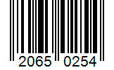 Barcode 20650254