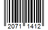 Barcode 20711412