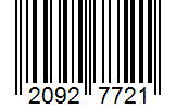Barcode 20927721