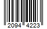 Barcode 20944223
