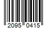 Barcode 20950415
