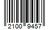 Barcode 21009457
