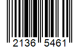 Barcode 21365461