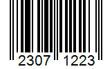 Barcode 23071223