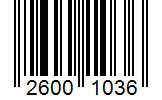 Barcode 26001036
