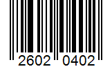 Barcode 26020402