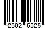 Barcode 26025025