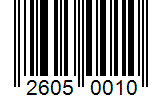 Barcode 26050010