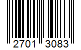 Barcode 27013083