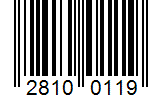 Barcode 28100119