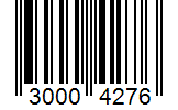 Barcode 30004276