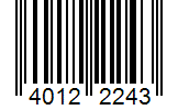 Barcode 40122243