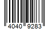 Barcode 40409283