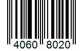 Barcode 40608020