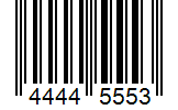 Barcode 44445553