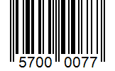 Barcode 57000077