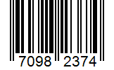 Barcode 70982374