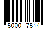 Barcode 80007814