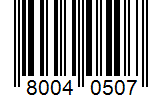 Barcode 80040507