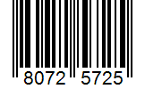 Barcode 80725725