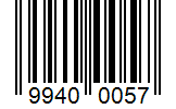 Barcode 99400057