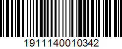 Штрих-код товара 1911140010342 Barcode 1911140010342